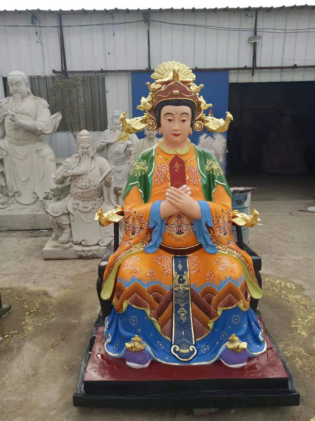 河南佛像厂直销树脂玻璃钢玉皇大帝王母娘娘神像