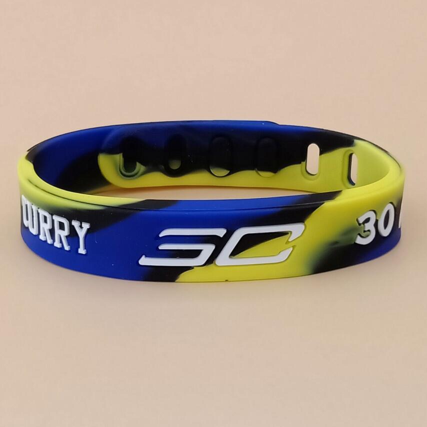 nba篮球运动硅胶手环双层双色可调节手腕带科比库里欧文詹姆斯