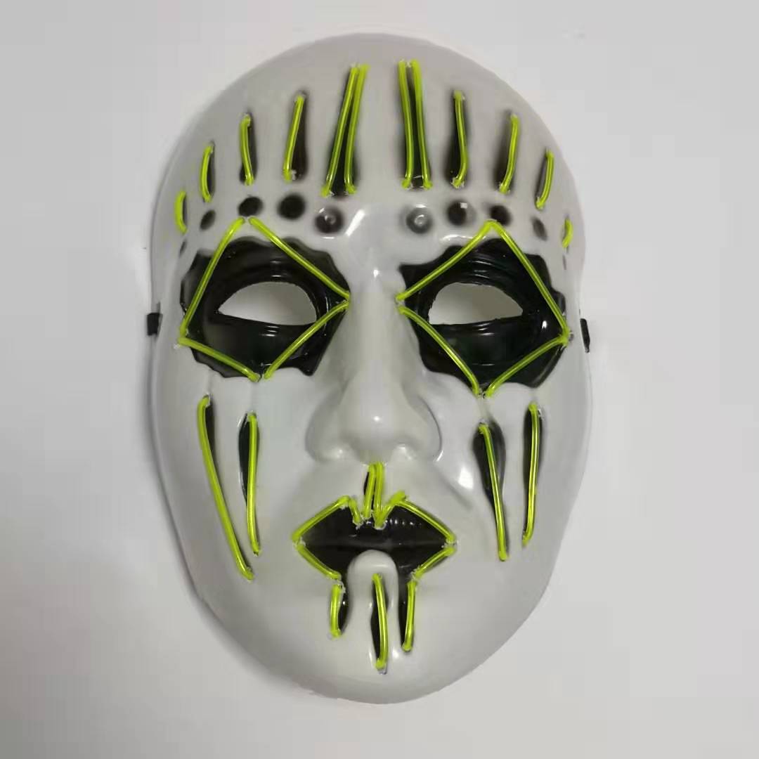 2019新款双色多色混搭效果黑v面具万圣节舞会整蛊面具创意玩具