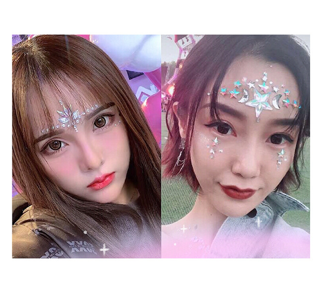 火爆环保彩妆亚克力脸部贴钻眉心贴钻眼睛贴钻树脂纹身贴