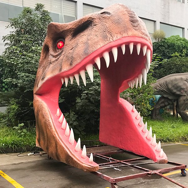 仿真恐龙头通道福建网红拍照恐龙头门头亲子乐园主题摆件模