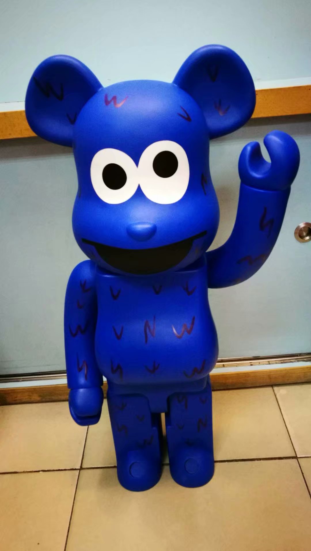 bearbrick1000%暴力熊客厅摆件电视柜手办积木熊sesame模型70cm