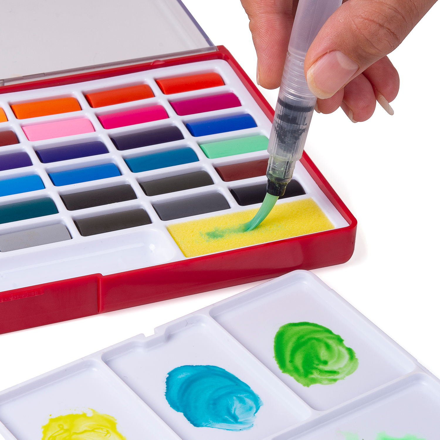 跨境专供习勒固体水彩套装儿童写生水彩颜料套装便携式高品质oem