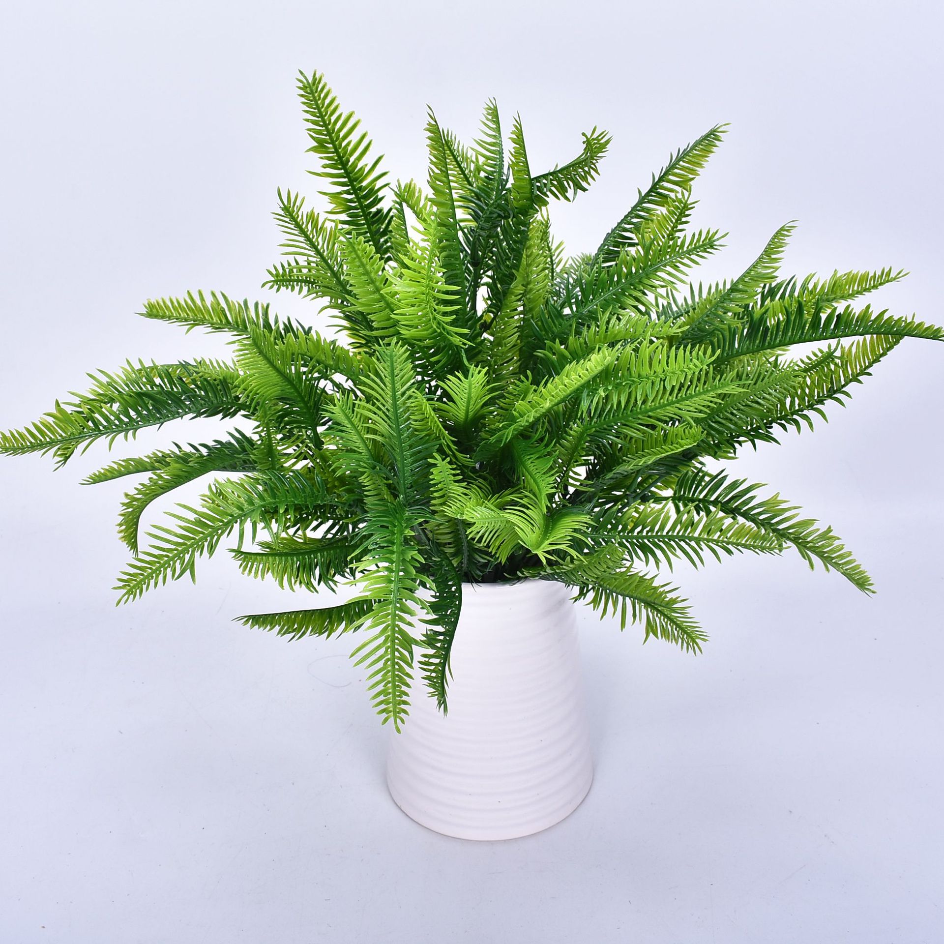 artificial flower artificial plant  7 Fork Eucalyptus Persian Grass Plastic Fake Flower and Greenery Pot Simulation Plant Wall Accessories