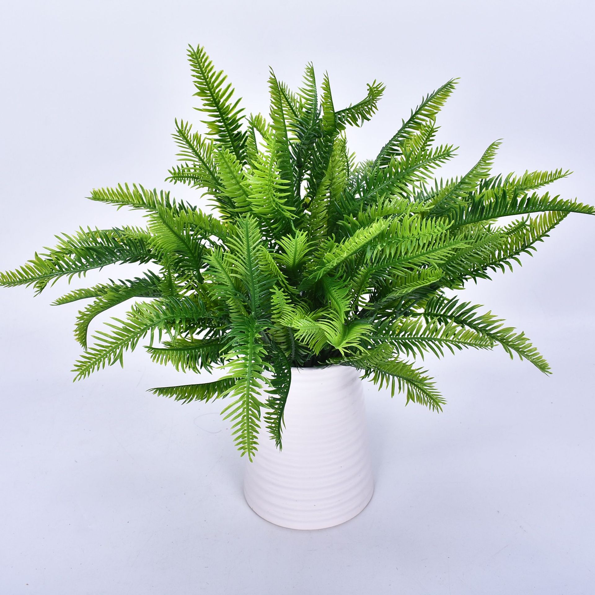 A Variety of Artificial Plants 7 Fork Eucalyptus Persian Grass Plastic Fake Flower and Greenery Pot Simulation Plant Wall Accessories