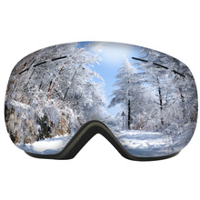 跨境外贸成人滑雪镜大球面眼镜可卡近视镜/HX06双层防雾