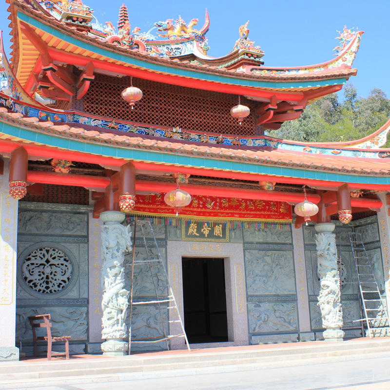福建石雕寺庙雕刻惠安影壁雕塑大型寺庙祠堂祖祠浮雕影壁墙雕塑