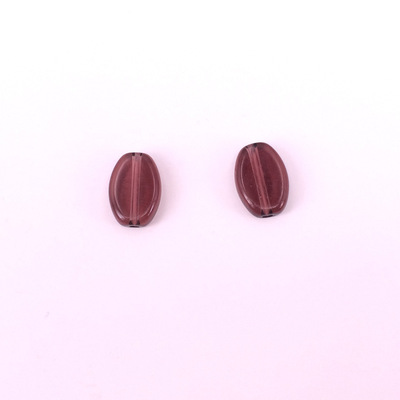 1426# 12x8x4mm扁椭圆中紫玻璃珠