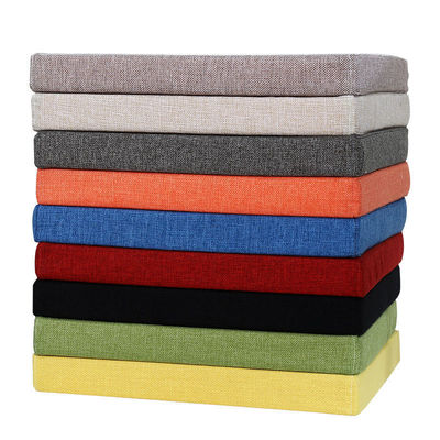 定制粗麻亚麻坐垫海绵坐垫靠垫沙发坐垫飘窗垫办公座椅垫定做