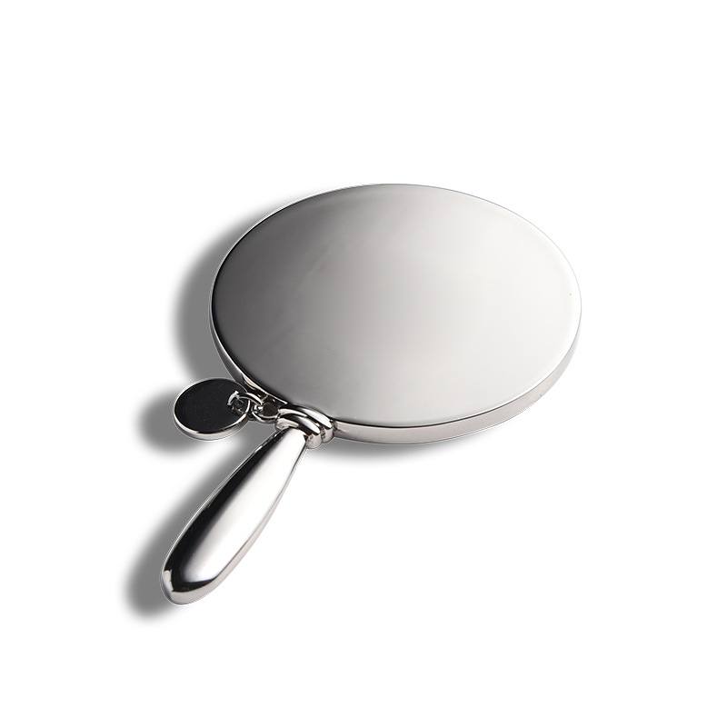 锌合金压铸手柄镜 便捷式圆形补妆镜 高级商务礼品镜厂家直销定制