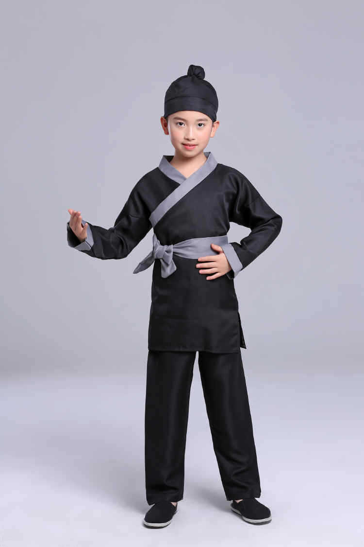 儿童古装汉服童装书童国学服男女童三字经表演服演出舞蹈服