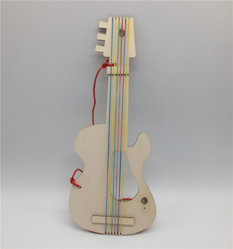巧巧智创意木吉他 儿童手工绘画涂鸦吉他小幼儿园手工diy材料精品