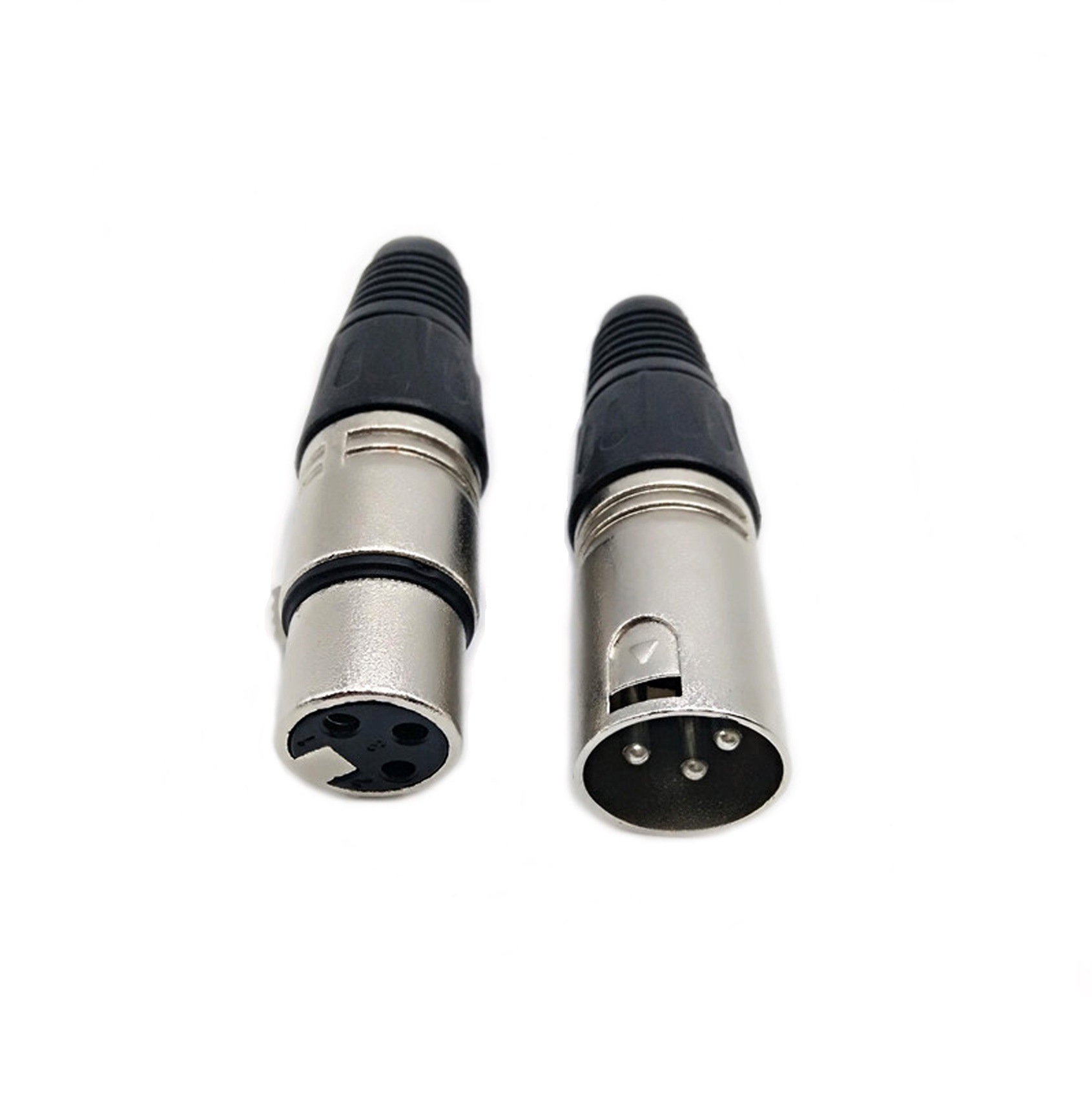 卡侬头 xlr瑞式黑胶公母头3p三芯插头麦克风音响音频接口连接插件