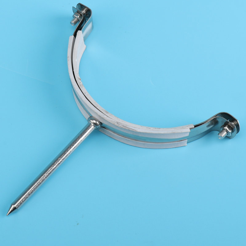 厂家直销20160半不锈钢带钉管卡pvc水管夹金属圆形不锈钢管卡