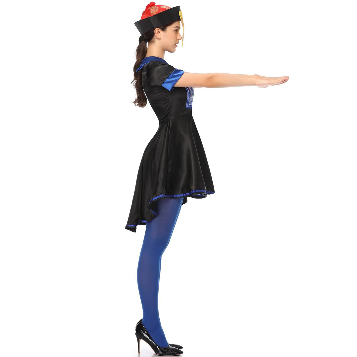 s-xl 万圣节女僵尸服装 成人儿童亲子装 女童古装 清朝女鬼舞台装