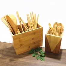 厂家制各类竹制厨房用品 方形筷笼 筷子架 环保沥水架特价批