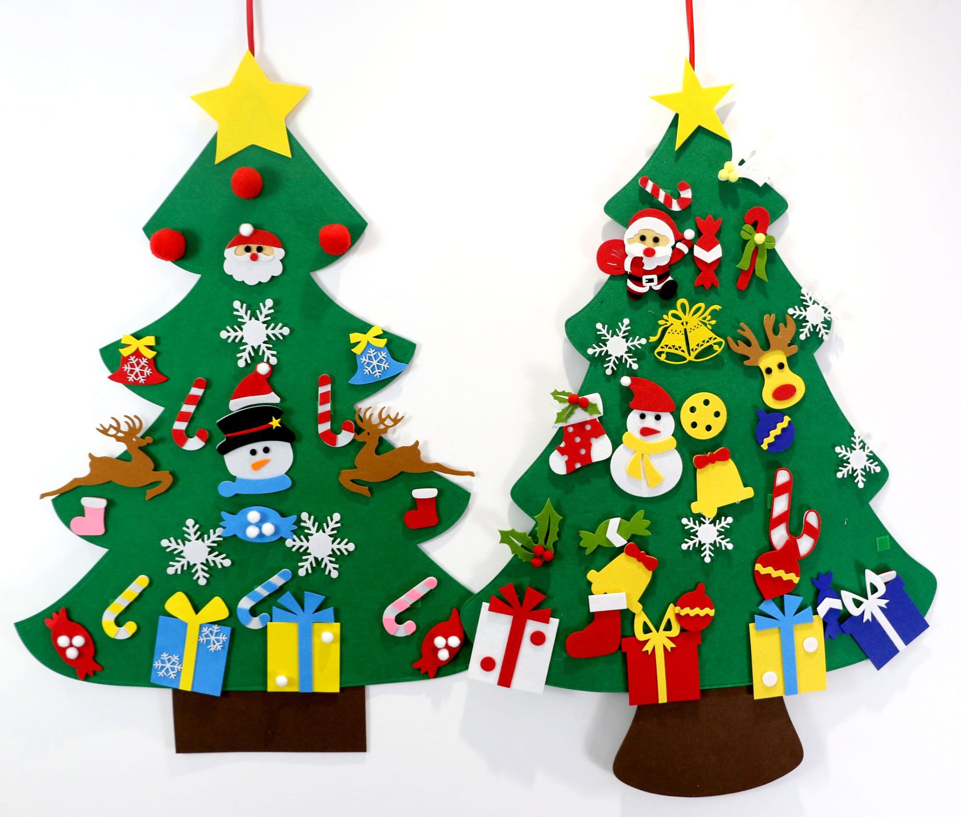 亚马逊圣诞节热卖爆款手工diy毛毡布装饰圣诞树儿童益智大量现货