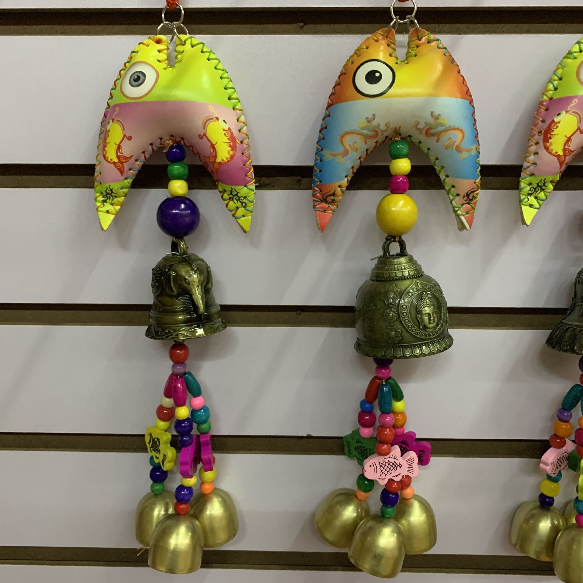 云南民族特色丽江东巴手工风铃挂件 大皮鱼头驼铃三铃