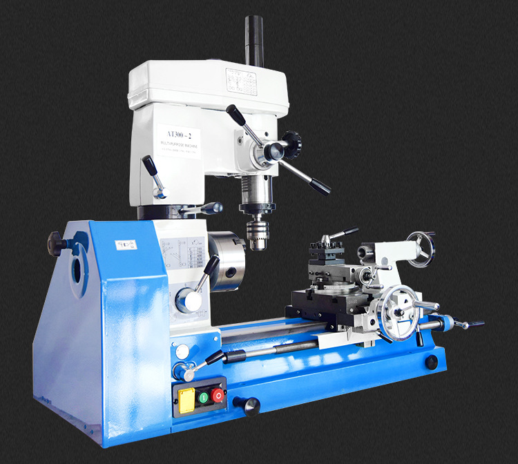 凯德龙at300三合一钻铣床车钻铣一体机多功能家用100mm车床工具机