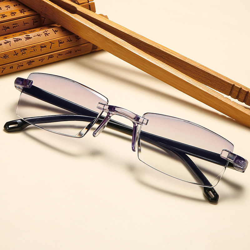 2020新款多功能多焦点切边老花镜地摊礼品会销防蓝光高清老花眼镜