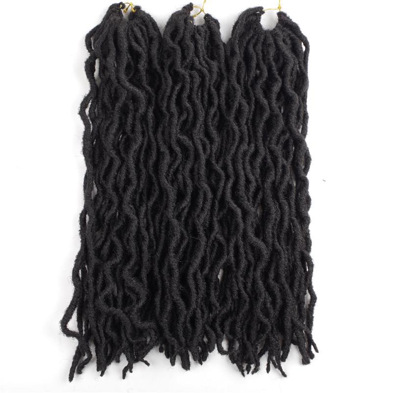 欧美非洲跨境热销时尚假发 钩针发接发实心辫 脏辫18寸wave gypsy