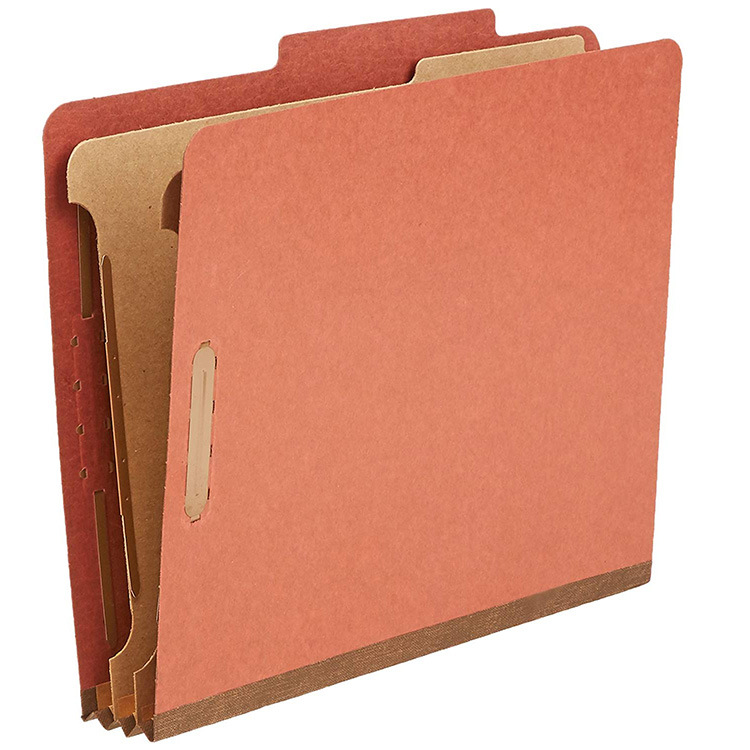 基础版分类马尼拉文件夹带有紧固件分隔2英寸扩展纸质文件夹