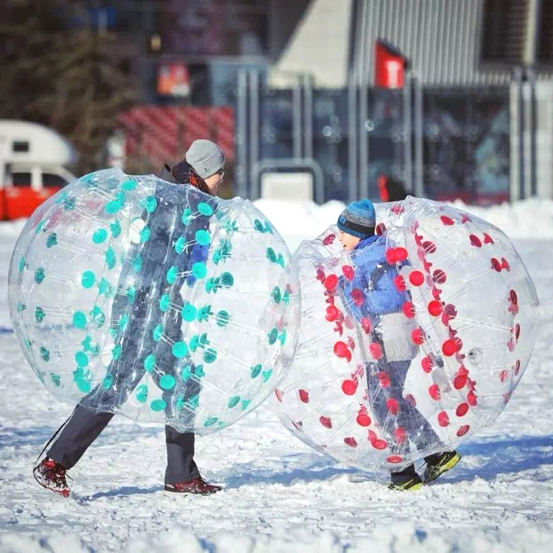 充气雪地船 pvc冲起碰碰球视频 新款户外大型加厚双排 滑雪场设备