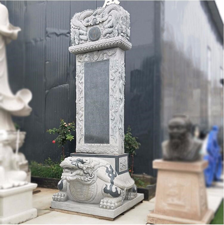 石雕青石龙头碑大理石龟驮碑户外寺庙墓地墓碑功德碑摆件动物雕刻