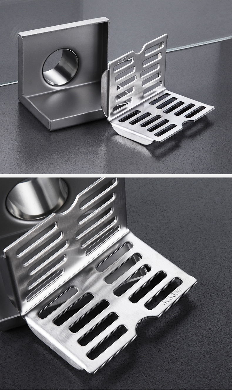 澳友304不锈钢加厚墙排地漏酒店浴室侧排l型地漏50阳台墙拐角地漏