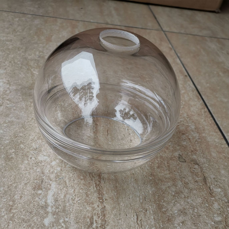 江西祥龙吹制玻璃 d200*h180双内环圆球清光玻璃灯罩 口径100mm