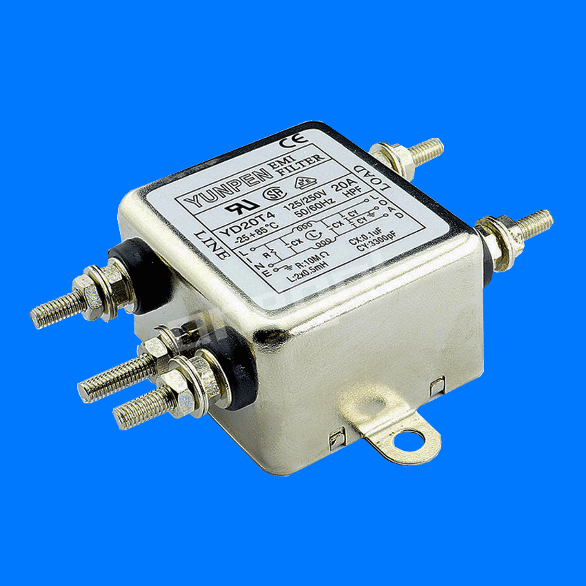 通用电源滤波器 220v单相双极抗干扰交流抗噪音 emi医疗滤波器-阿里巴