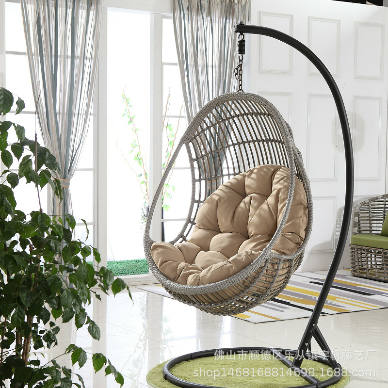 Hanging Basket Cushion Thickened plus-Sized Swing Cushion Single Sofa Cushion Home Glider Cloth Cushion Indoor and Outdoor Cradle Chair Cushion