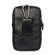 双拉链腰包挂包适用苹果华为手机通用包包 中号竖款 护外保护套