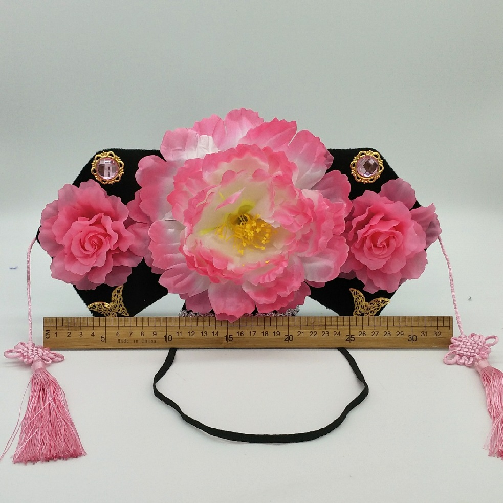 满族格格头饰清朝旗头格格帽成人儿童舞台演出道具