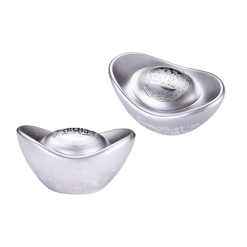 银元宝999足银实心银锭10-500克白银投资摆件足银条送礼元宝