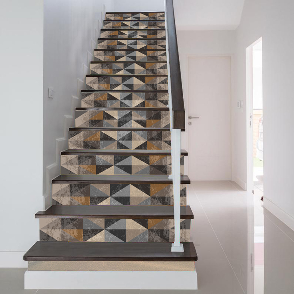 lt034复古瓷砖图案仿真楼梯贴可移水防时尚台阶装饰墙贴家居