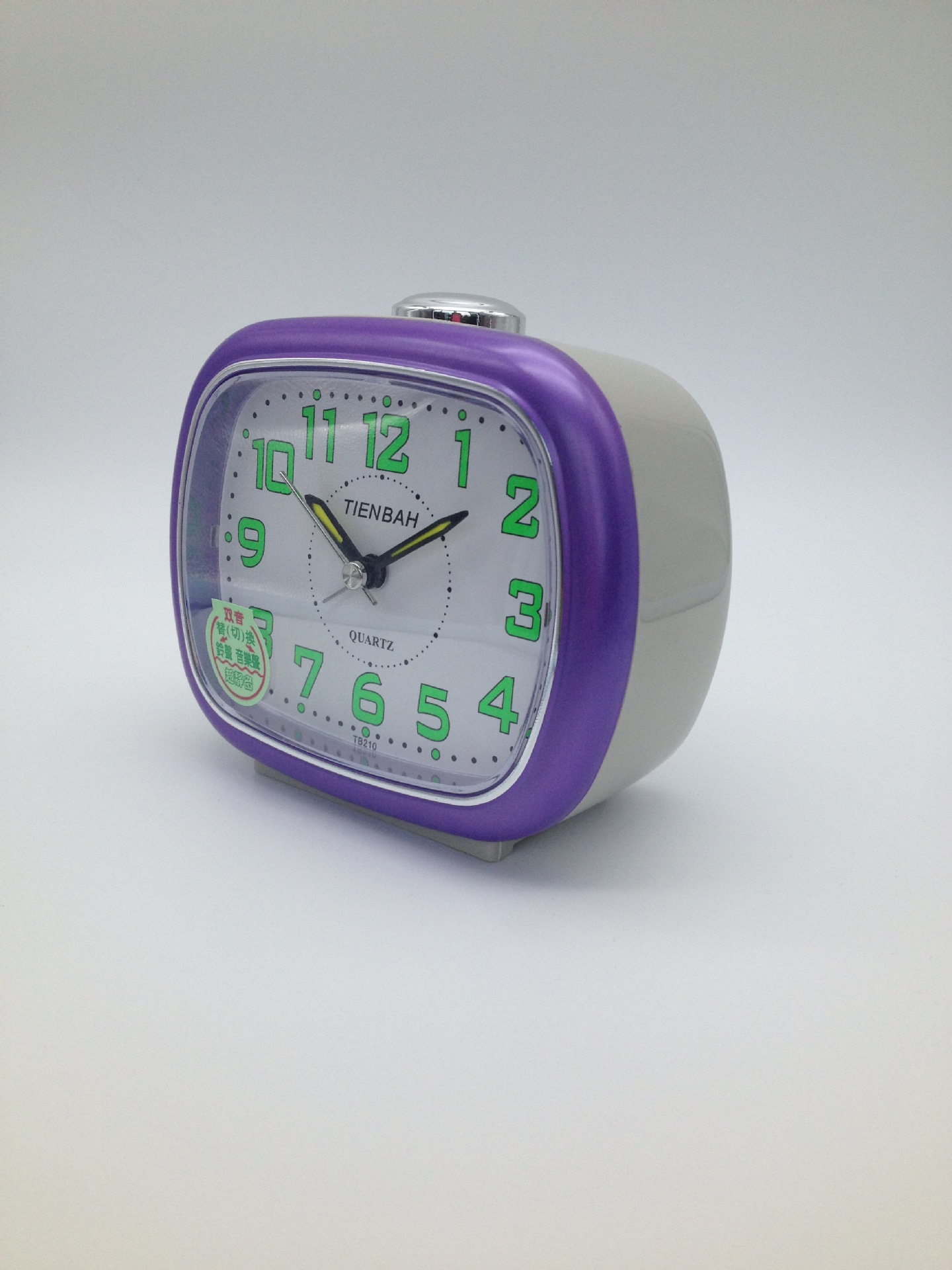 供应音乐打铃塑胶方形礼品闹钟