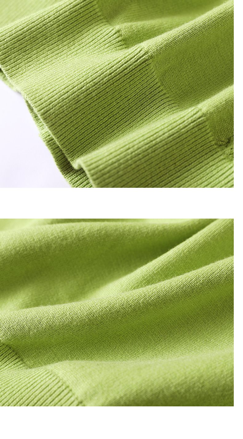 针织衫卫衣女2019新款秋季牛油果绿韩版纯色套头连帽毛衣女外套