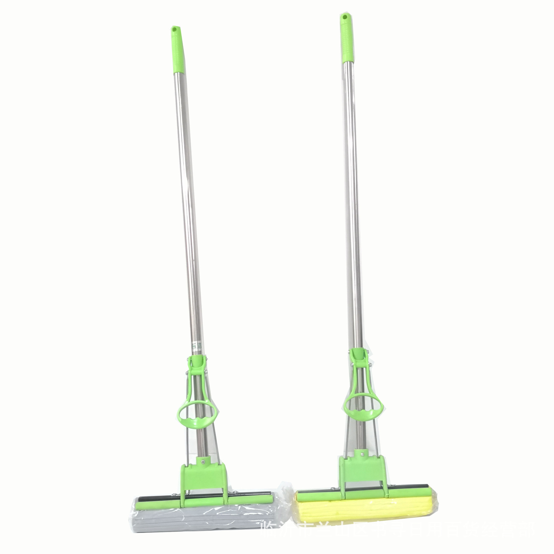 厂家批发家用大号胶棉拖把 免手洗吸水挤水海绵 不锈钢杆滚轮拖把