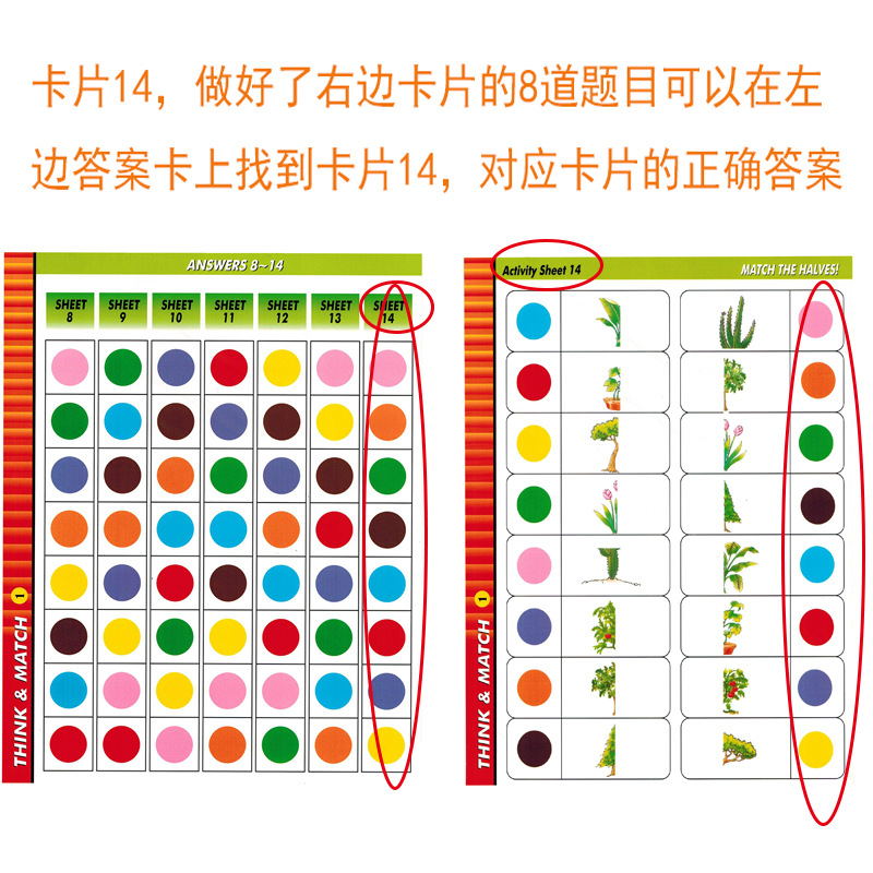 匹配玩具桌面游戏形状颜色幼儿园早教认知识别学习卡片配对连连看