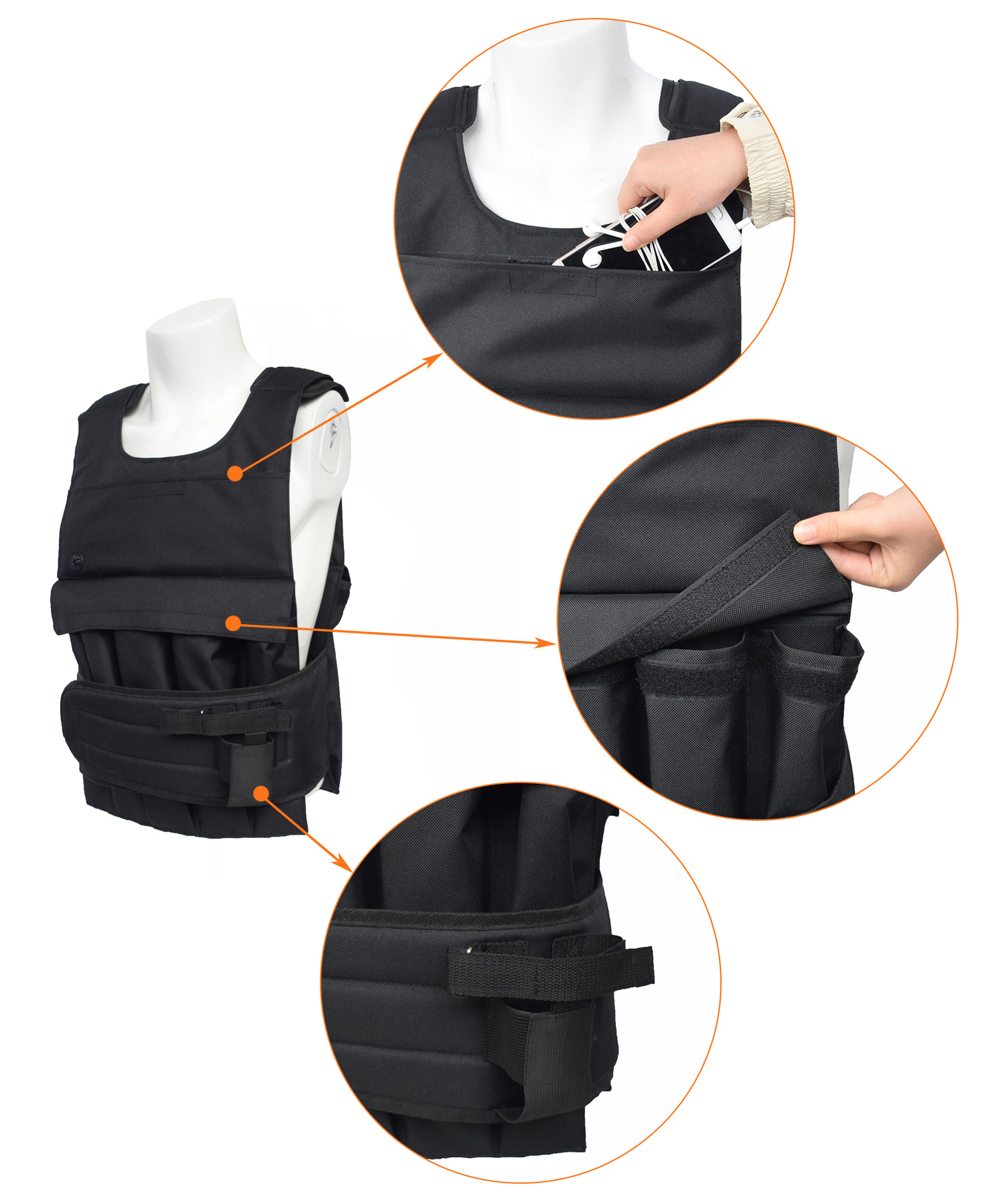 跨境专供漫天户外多功能molle战术背心 负重背心体能训练作战背心