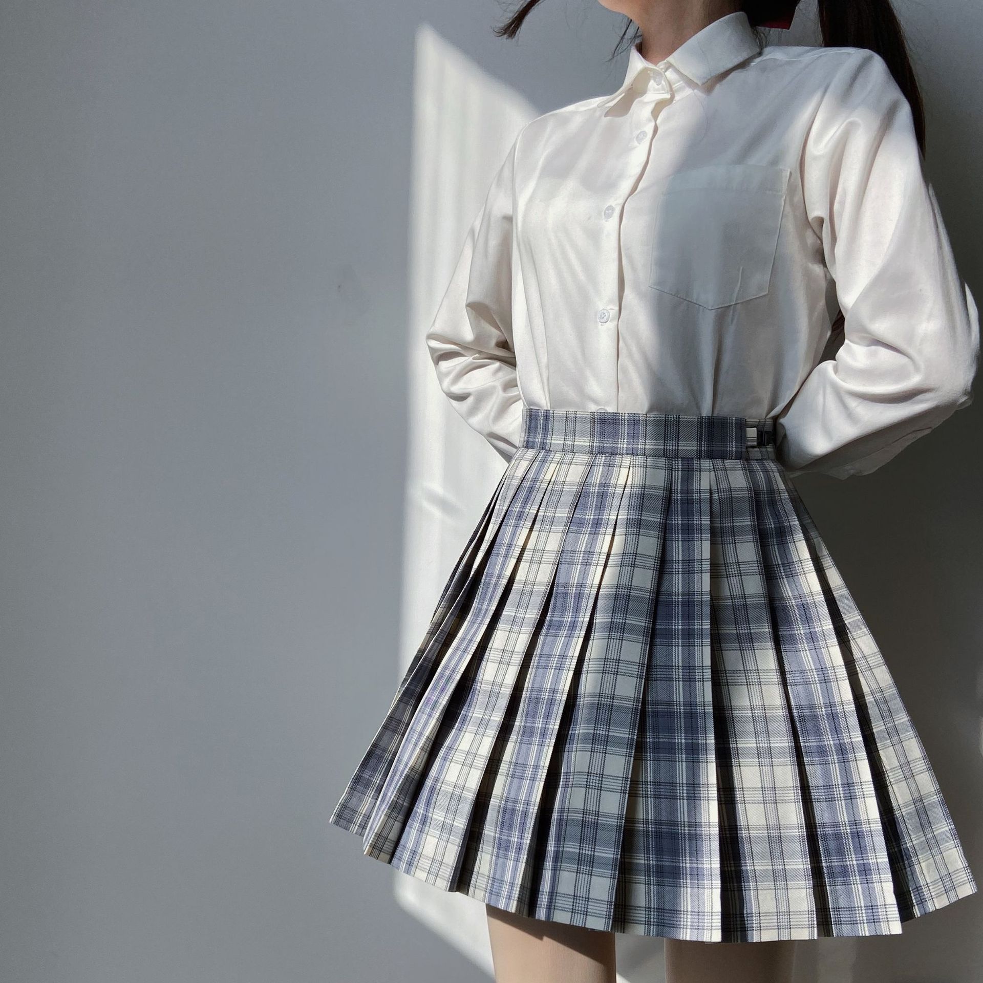 兔姬舍温柔一刀日系jk制服裙百褶裙短裙学生院风格子半身裙女秋冬