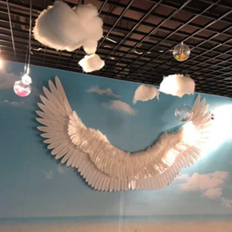 网红墙背景墙装饰天使羽毛翅膀墙面装饰厅创意墙上挂件墙面装饰
