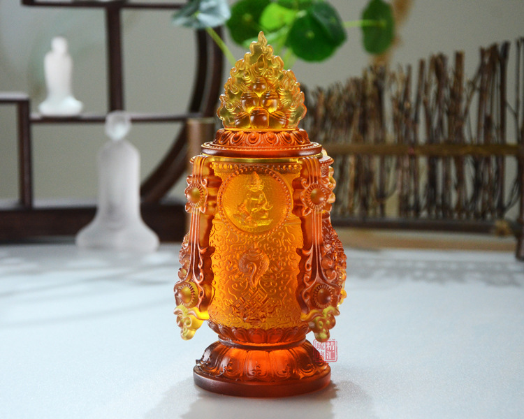 密宗五路财神佛像琉璃宝瓶摩尼宝瓶装藏装舍利罐子佛教用品佛具