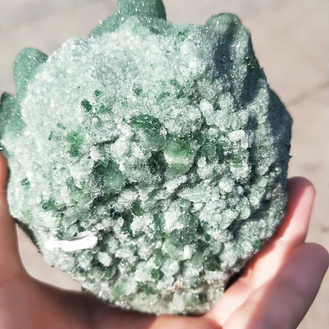 天然绿水晶原石 绿水晶簇摆件 天然绿水晶簇原石摆件 厂家直销