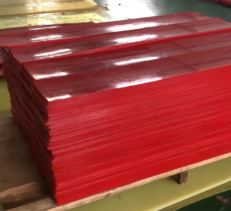 聚氨酯刮刀嘉华耐磨耐油红色高强度pu板阻燃防静电牛筋板定制板材