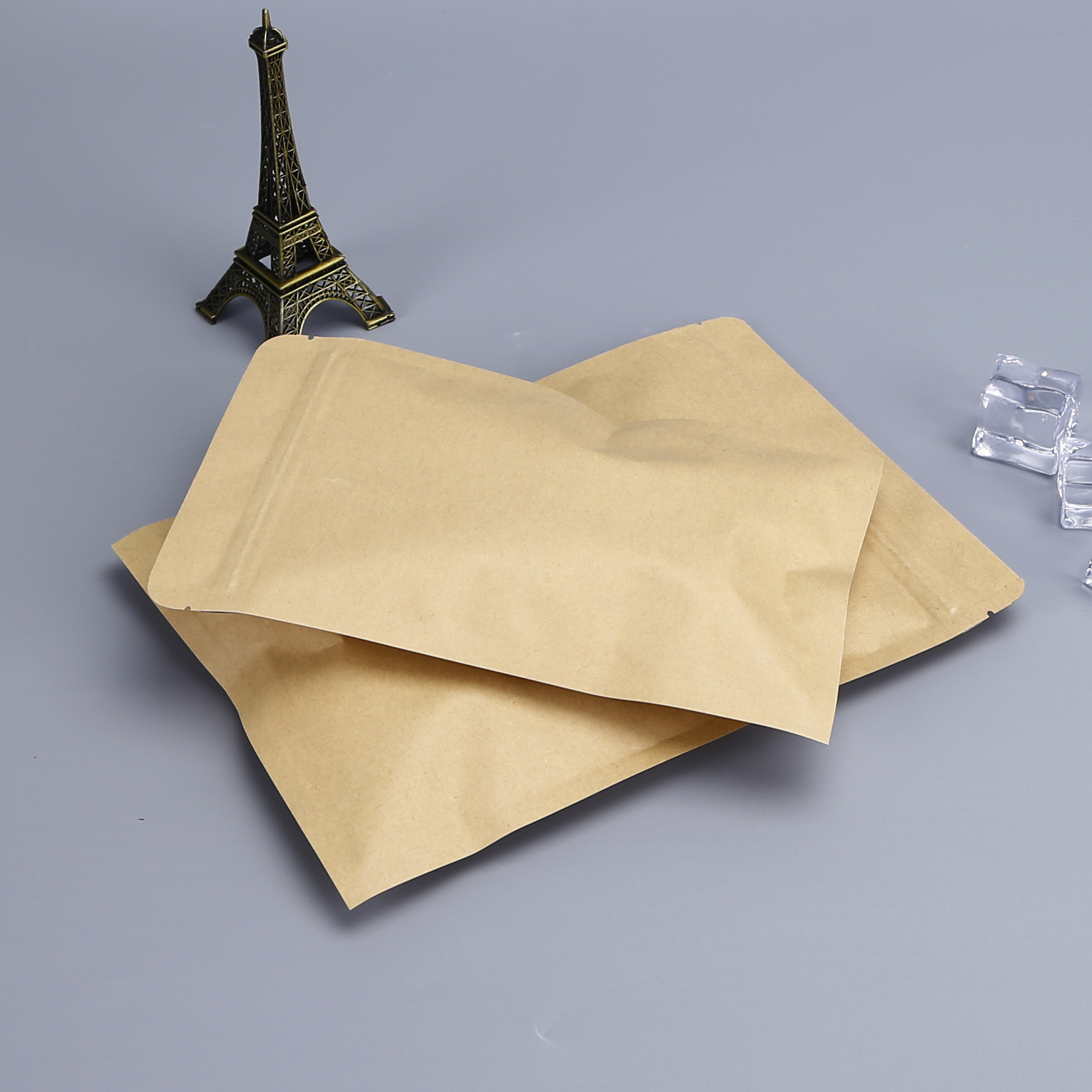 砂开窗牛皮纸袋白色牛皮纸自封袋干货坚果食品包装密封袋子批发