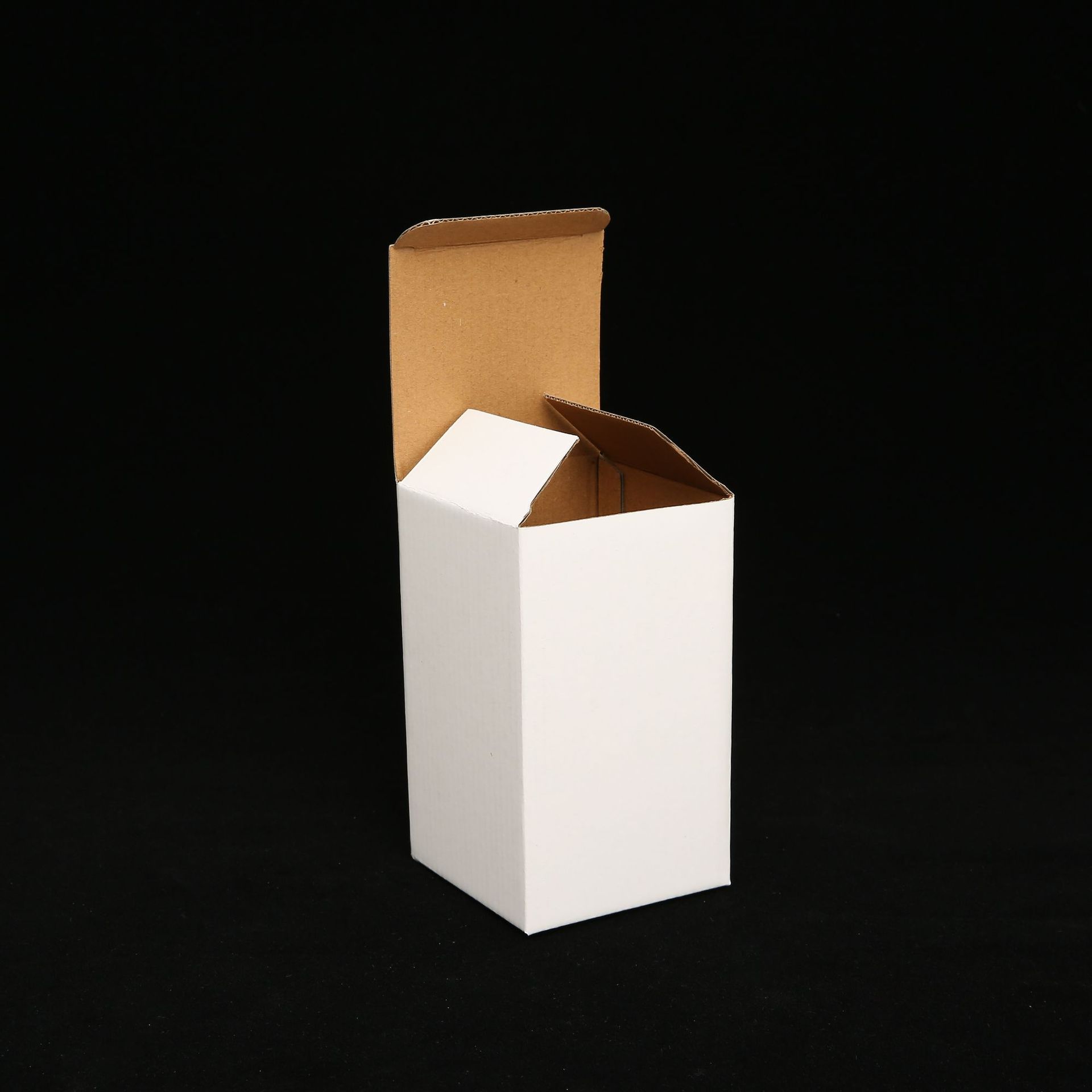 白色瓦楞包装盒 长方形杯盒定做 彩色纸盒印刷logo 烫金uv盒 现货