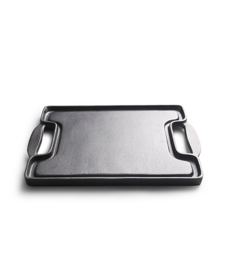 铸铁烤板烧烤盘长方形加厚铸铁板铁板烧无涂层厨具厂家直销可定制