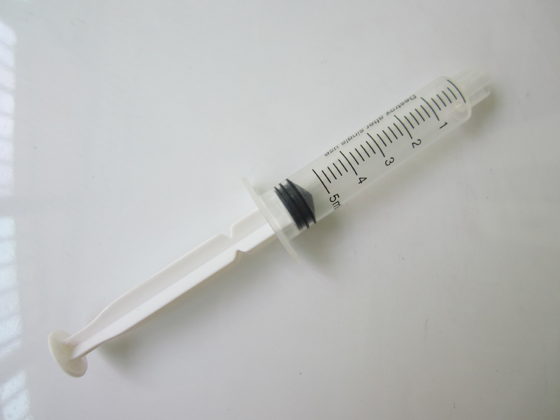 5ml白活塞硅胶毫升cc螺口螺纹螺旋螺牙luer lock注射器针筒助推器